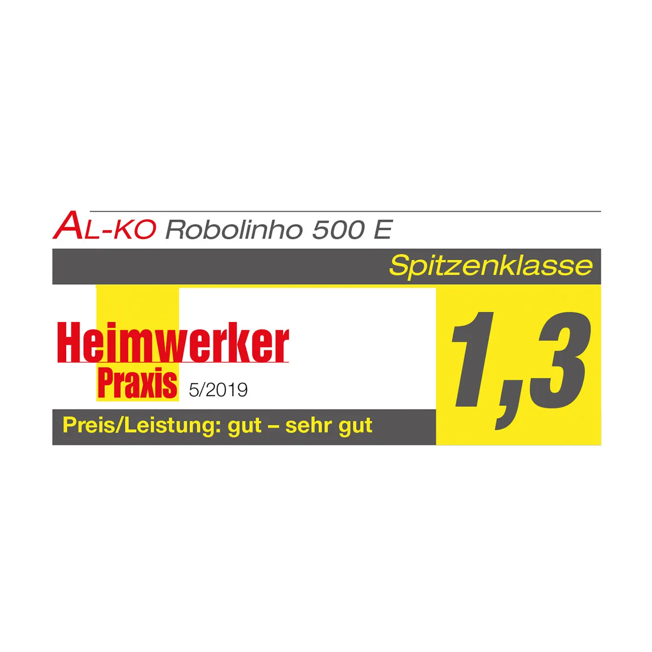 Testsiegel Heimwerkerpraxis | AL-KO Robolinho 500 E